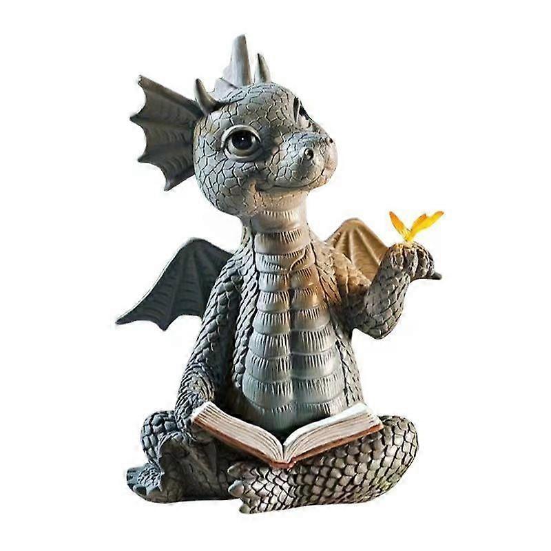 Garden Ornament - Book Dragon
