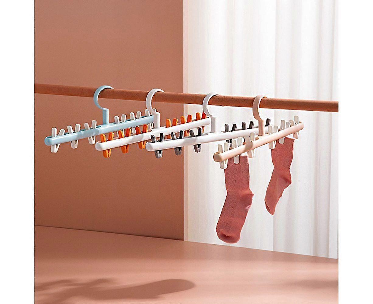 4Pcs Multifunctional Closet Organizer Rack for Hats & Socks - Space-Saving Storage Solution with Rotatable Hook