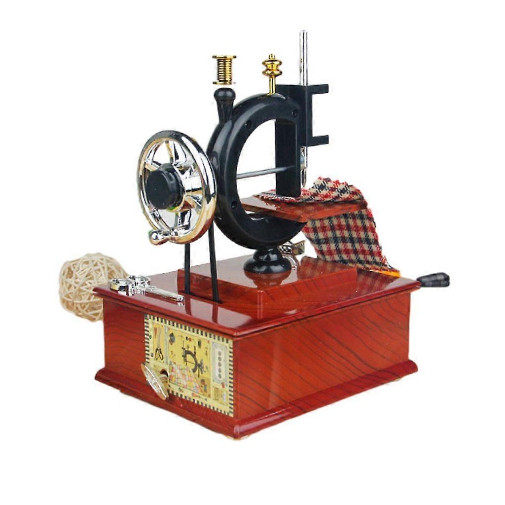 Music Boxes Functional Drawer Exquisites Decorative Wood Sewing Machine