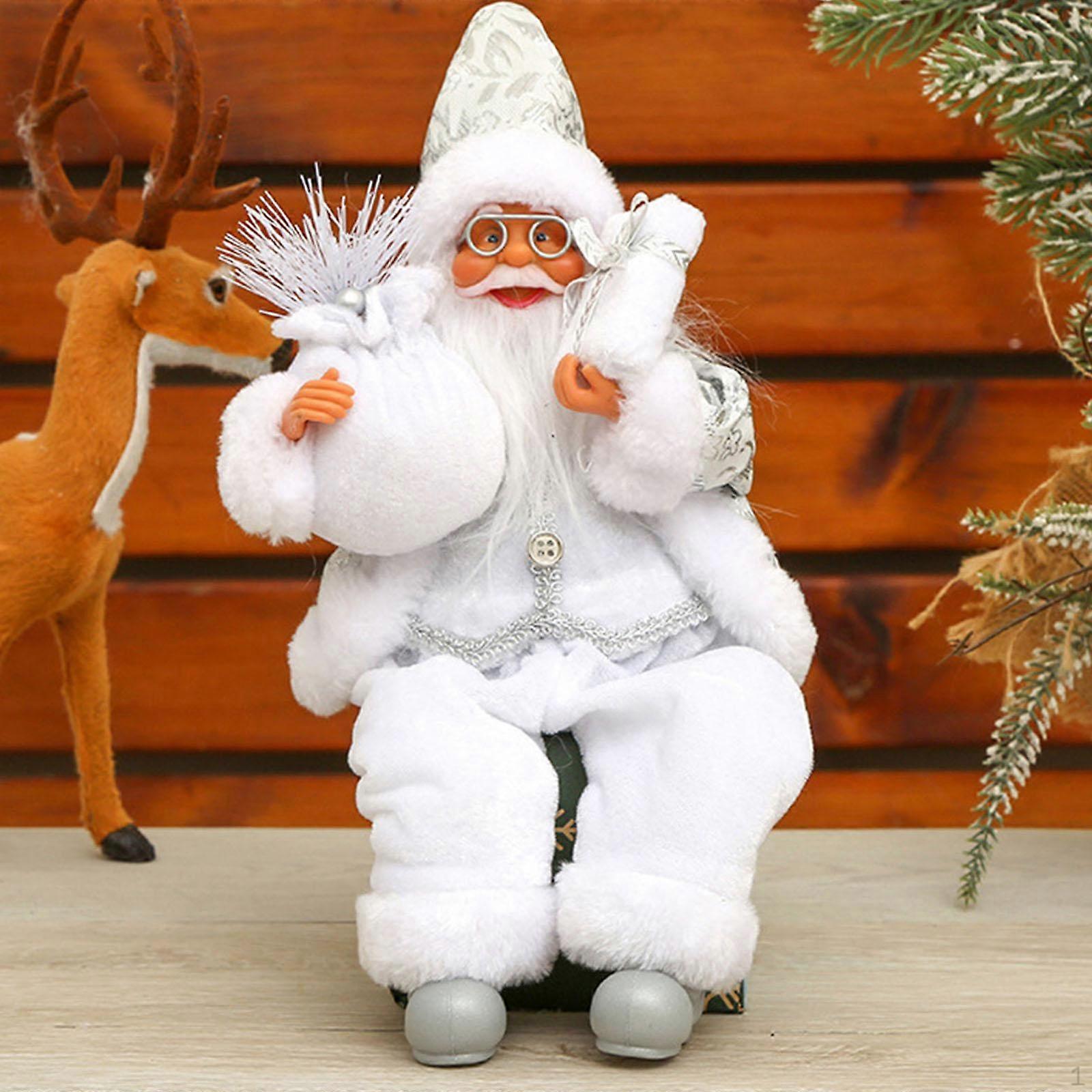 Santa Claus Doll Christmas Decoration Collectible Stuffed Scene Figure Xmas Tree