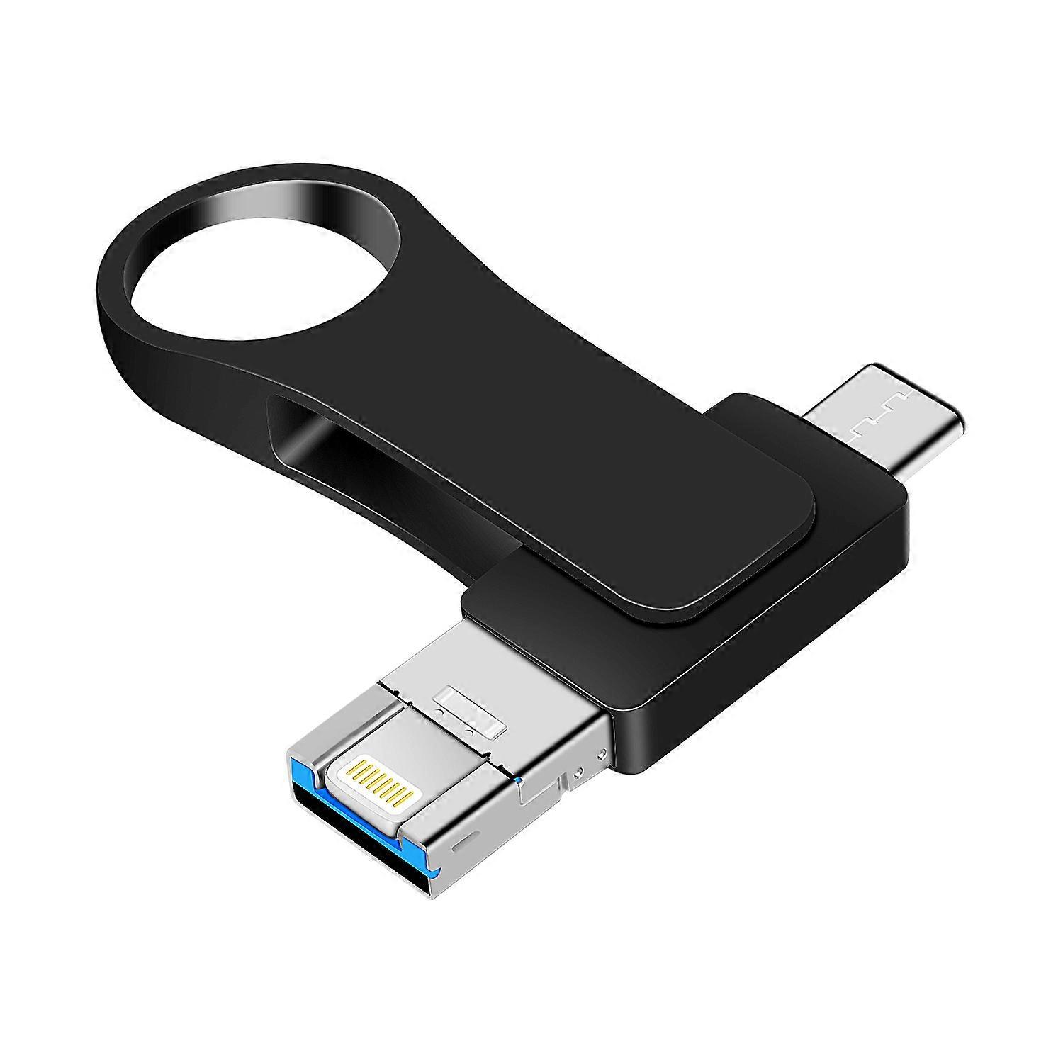 8GB USB 3.0 + 8 Pin + USB-C / Type-C 3 in 1 Mobile Computer Metal U-Disk
