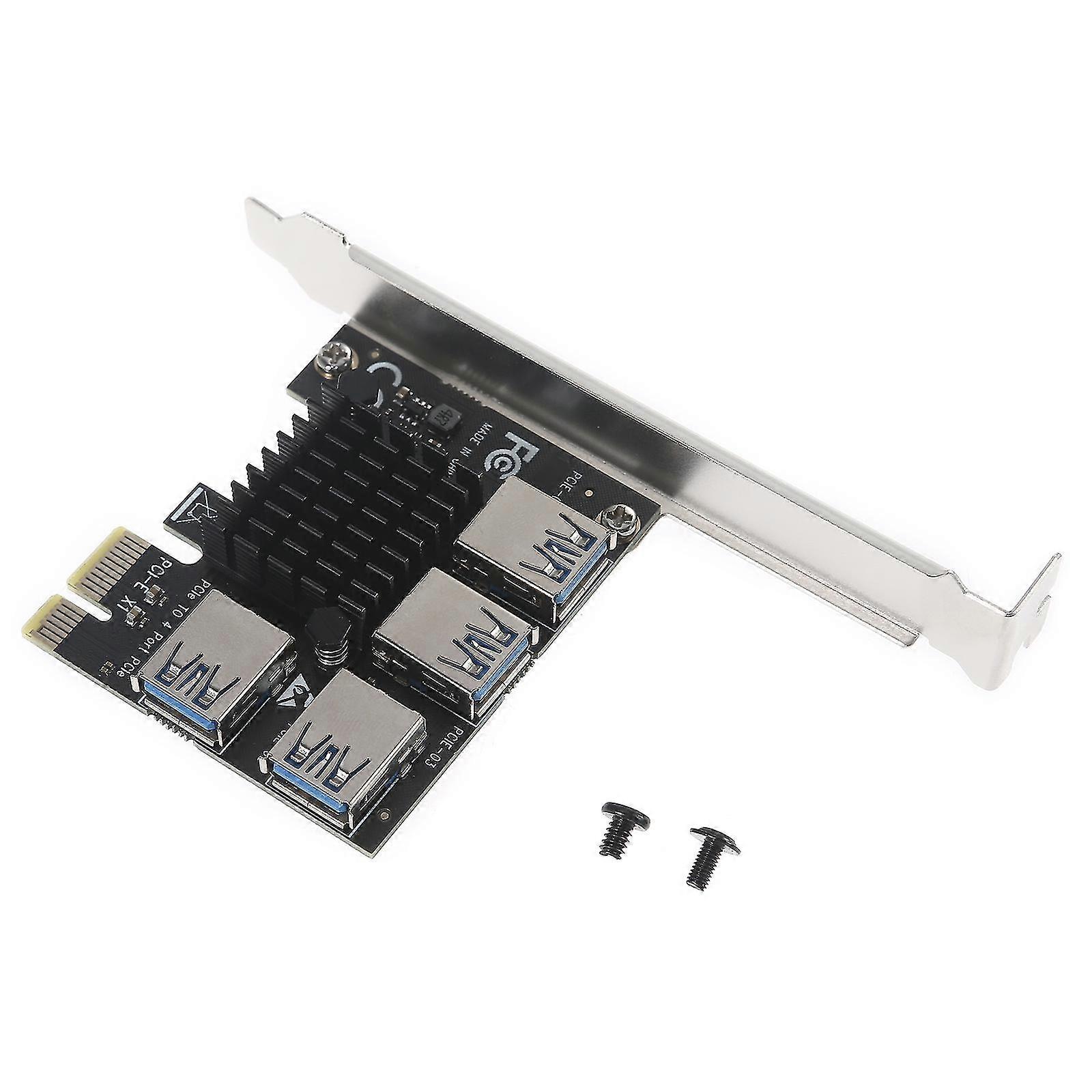 PCI-E Extender Riser 1 to 4 USB 3.0 Riser Card PCI-E Adapter For Bitcoin Mining