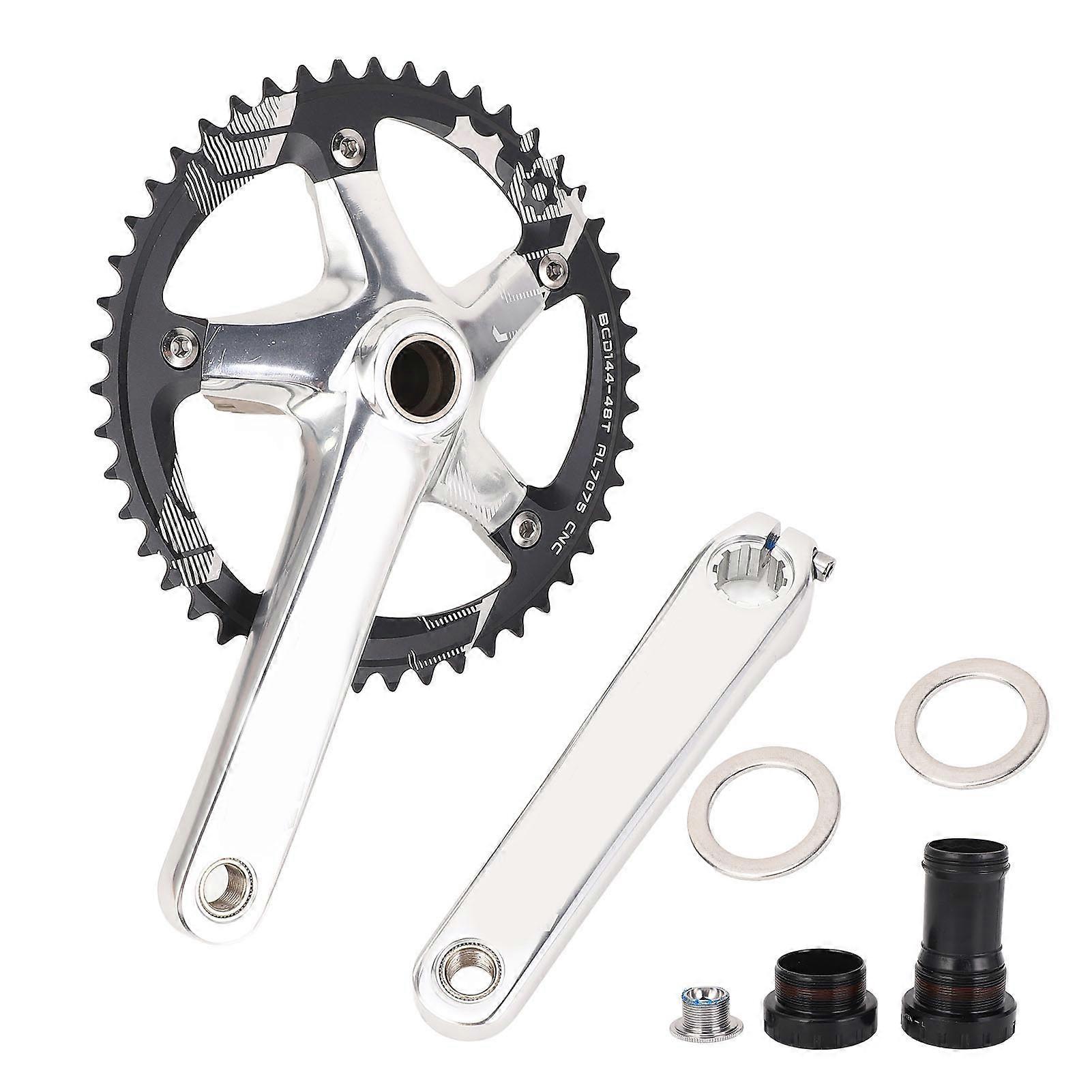 Hollow Integrated Crankset Set BCD144MM 48T Chainring Cycle Crankset for 8 to 12 Speed Gear Systems