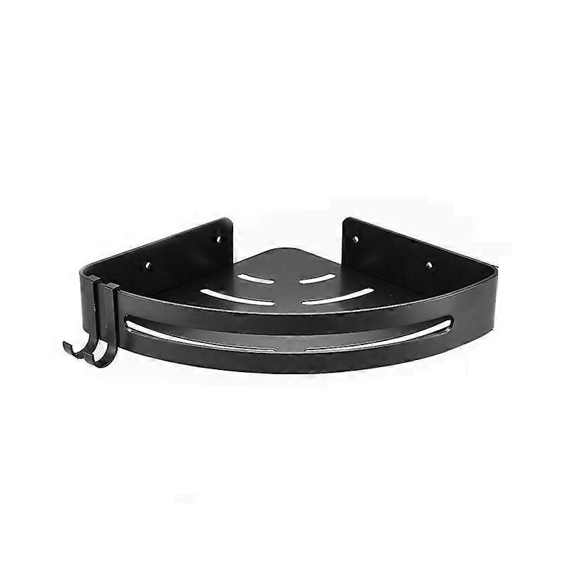 Triangle rack without punching corner rack suitable for a variety of walls (black single layer)