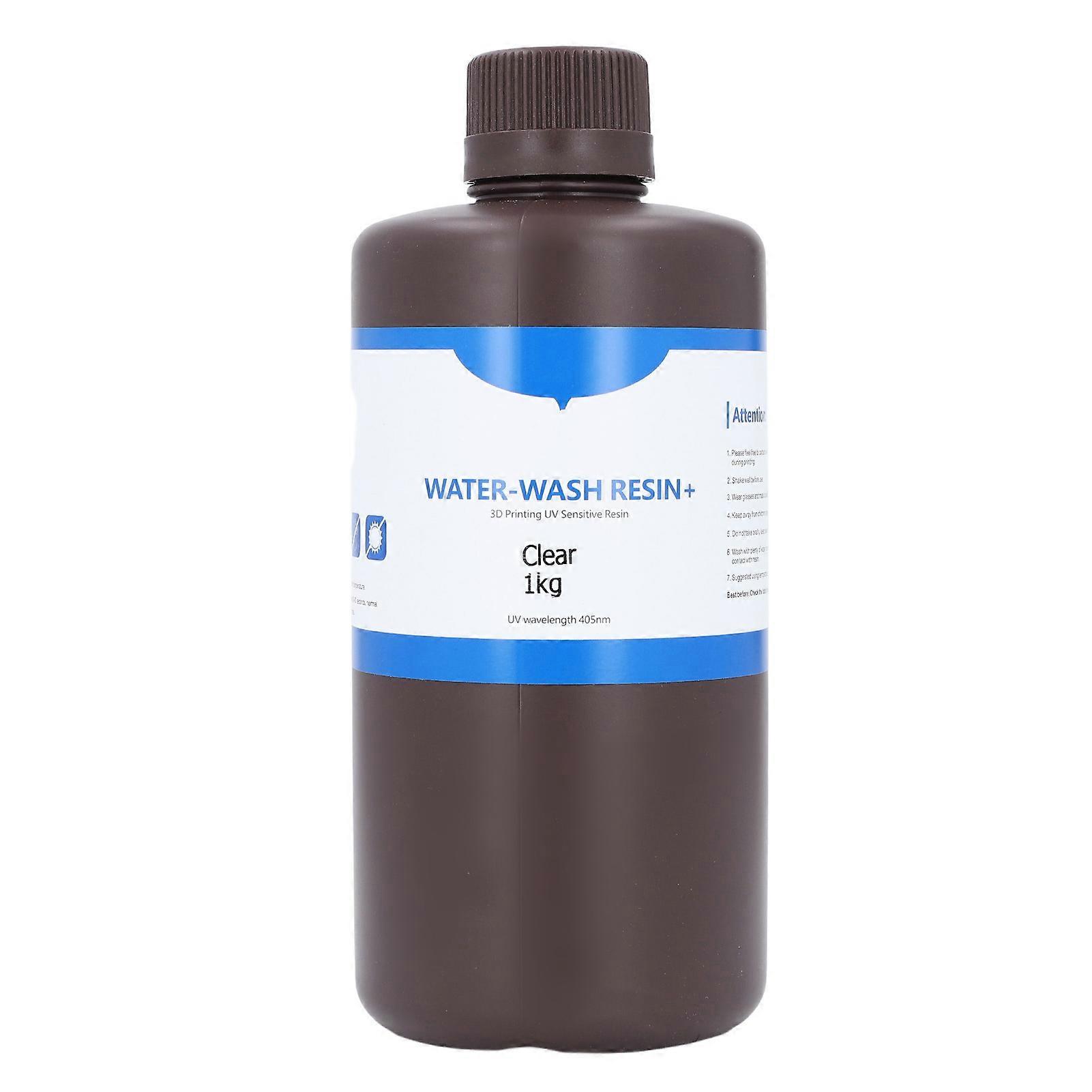 3D Print Resin Castable Water Washable UV Curing High Resolution 80 Shore Hardness 1KG Transparent