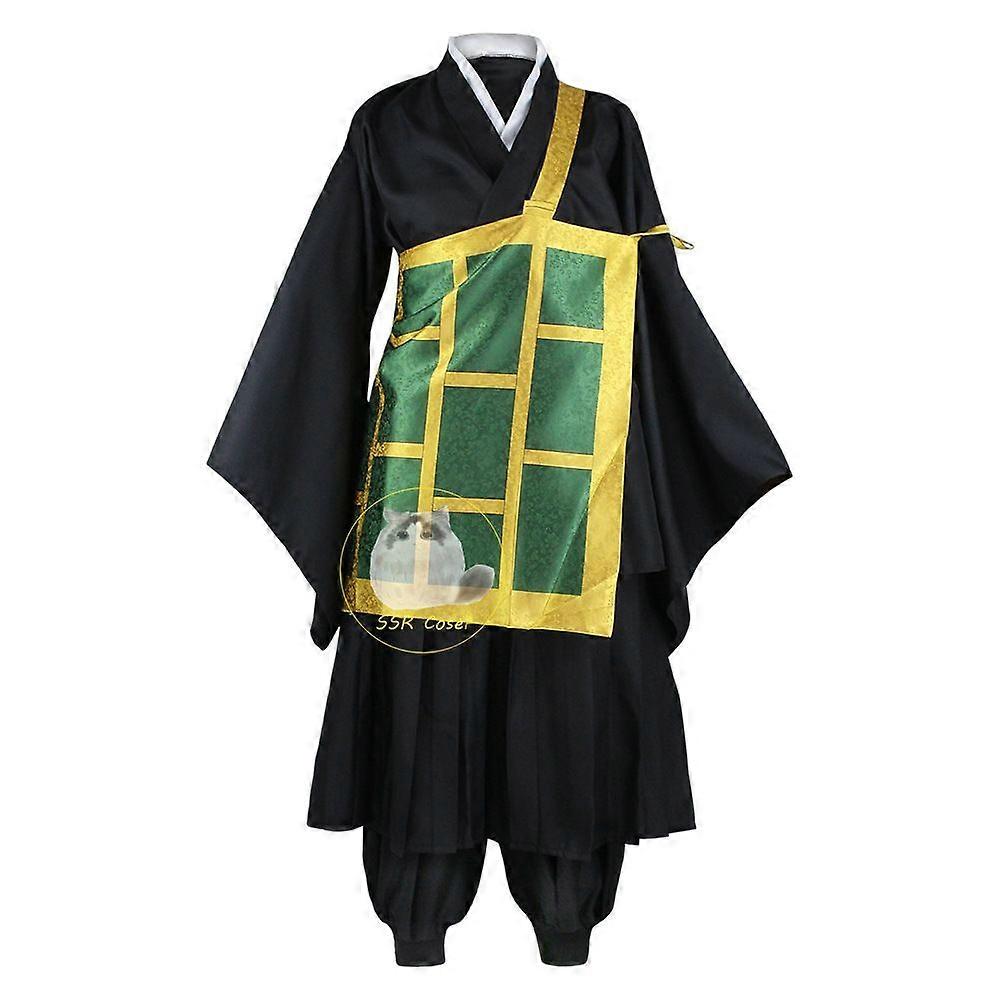 Anime Geto Suguru Cosplay Jujutsu Kaisen Cosplay Costume Kimono Noir Japonais Uniforme Geto Suguru Perruque Halloween Vêtements de fête