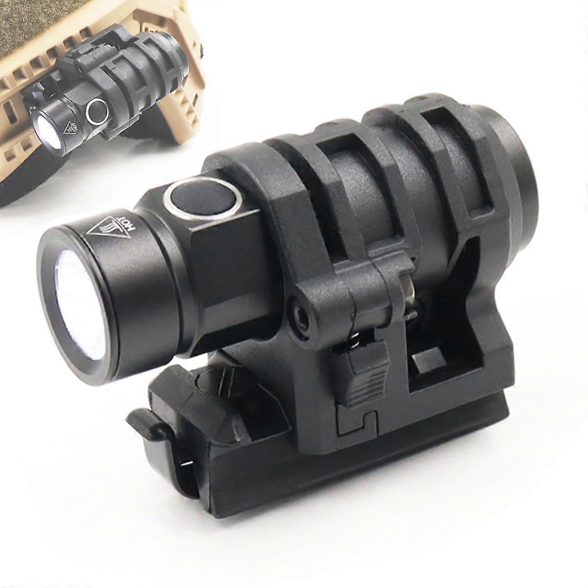 Tactical Helmet ARC Rail Light LED Mini Military Helmet Flashlight with Strobe/Strong/Low Lamp 500 Lumens