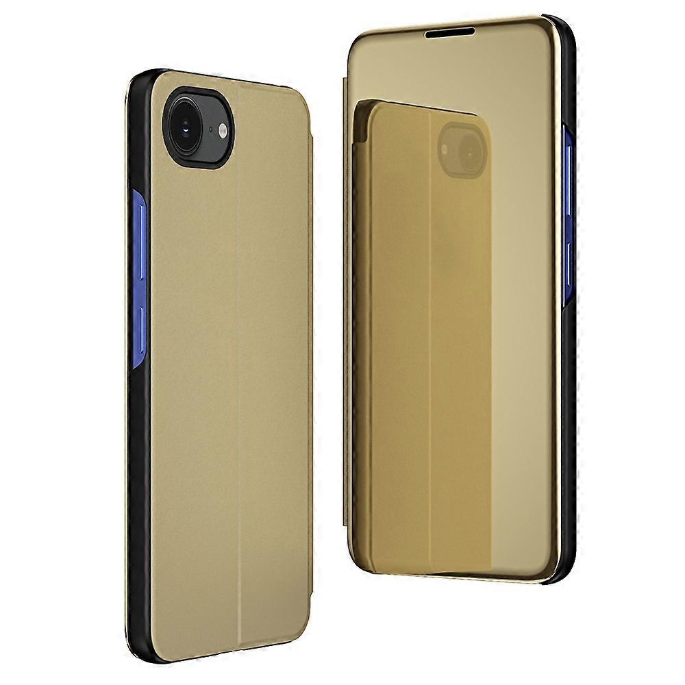 For iPhone 16e Case View Window Stand Leather Flip Phone Cover