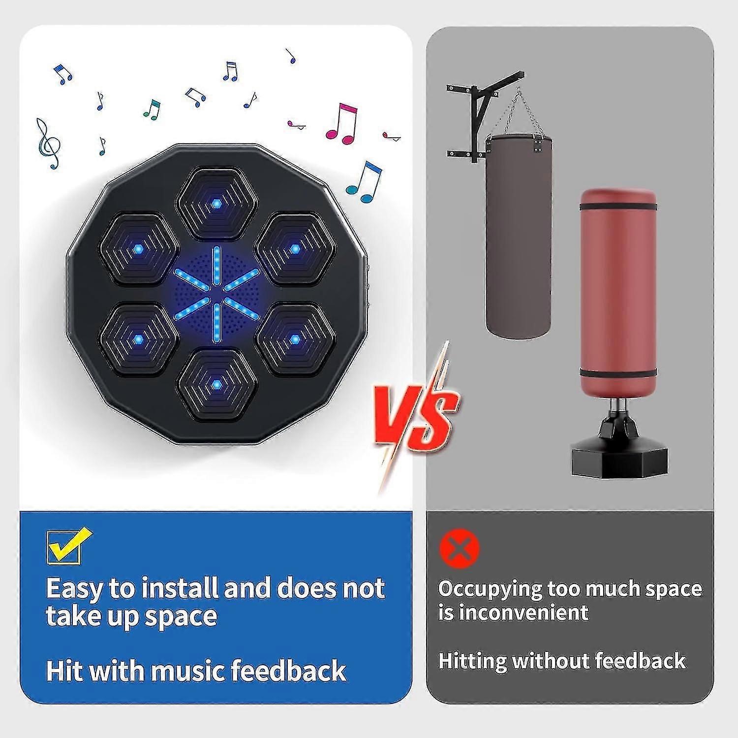 Music Boxing Machine Home Wall Mount Electronic Smart Focus Agility Training Digital Boxing Wall Target Punching Pads
