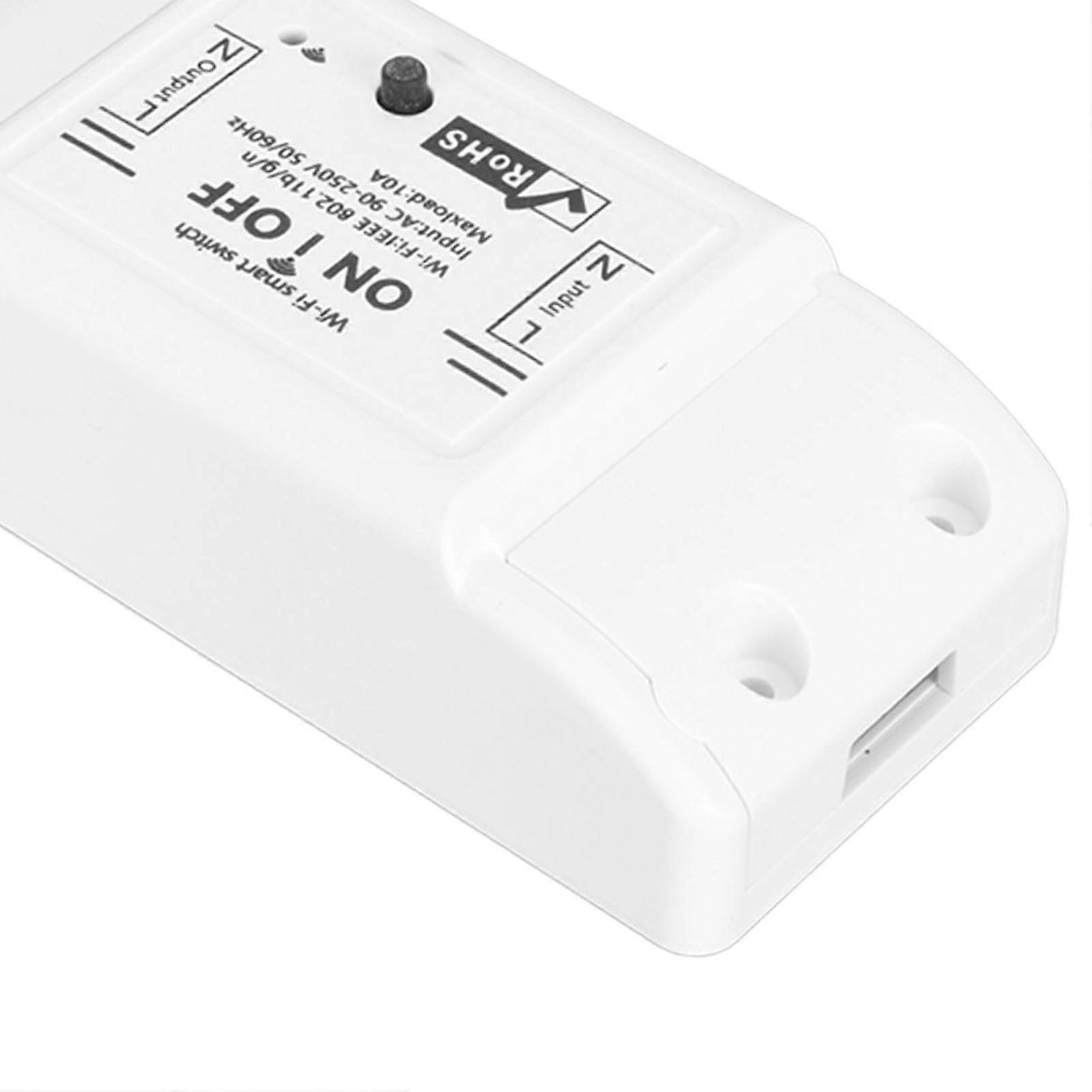 2Pcs Mini Smart WiFi Switch Voice Timer Function Wireless Remote Control Switch AC90‑250V 10A