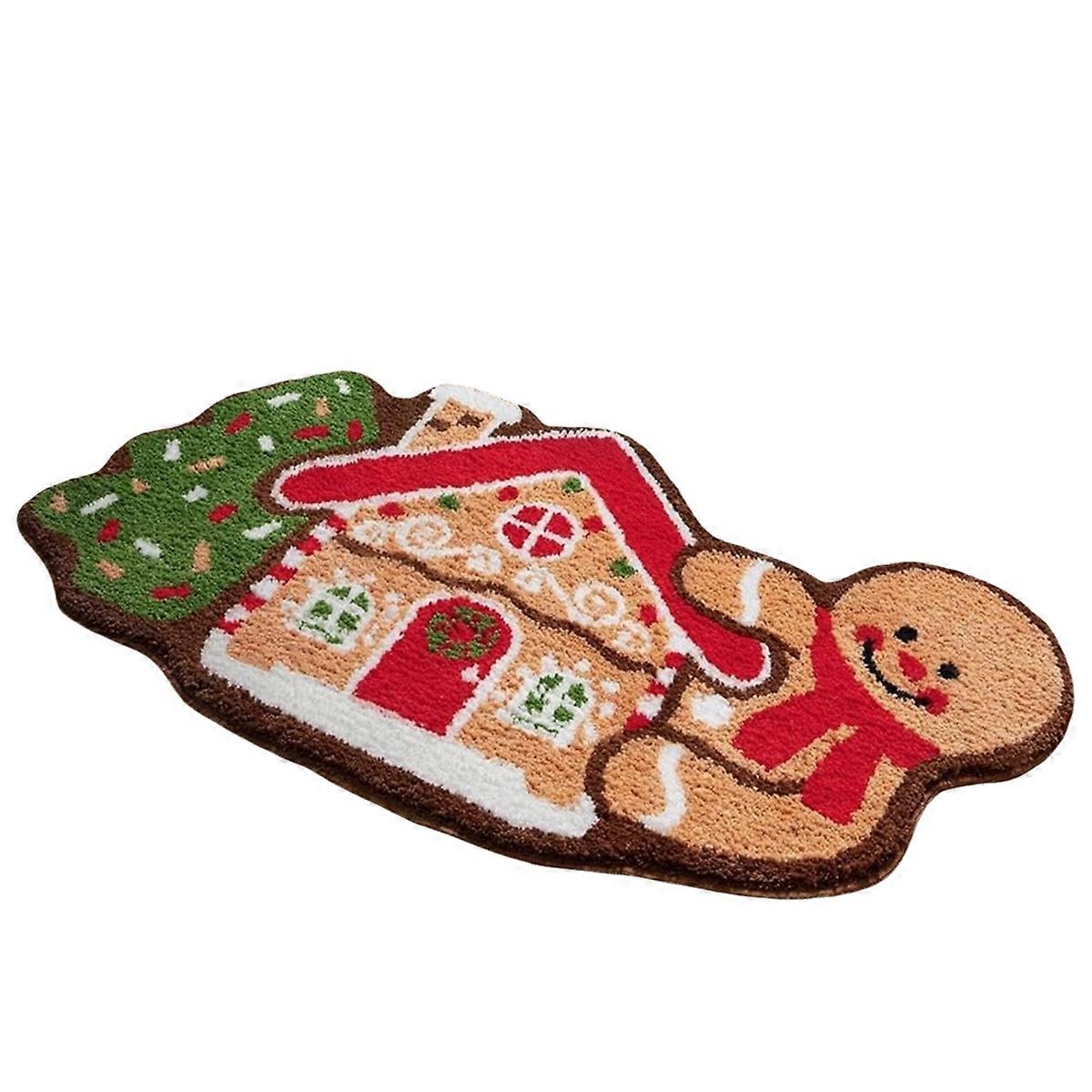 Christmas Gingerbread House Area Cartoon Floor Mats A