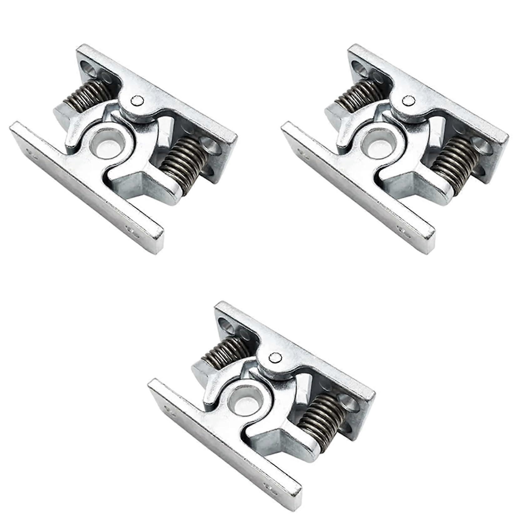 3Pcs Spring Loaded Door Easy Lock Stop Catch Release Clamp Double Roller Catch (Mp4)
