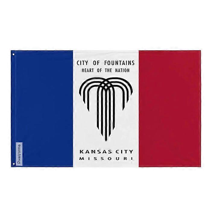 Kansas City Flag – 96 x 144 cm – Polyester – Iron eyelets – Durable