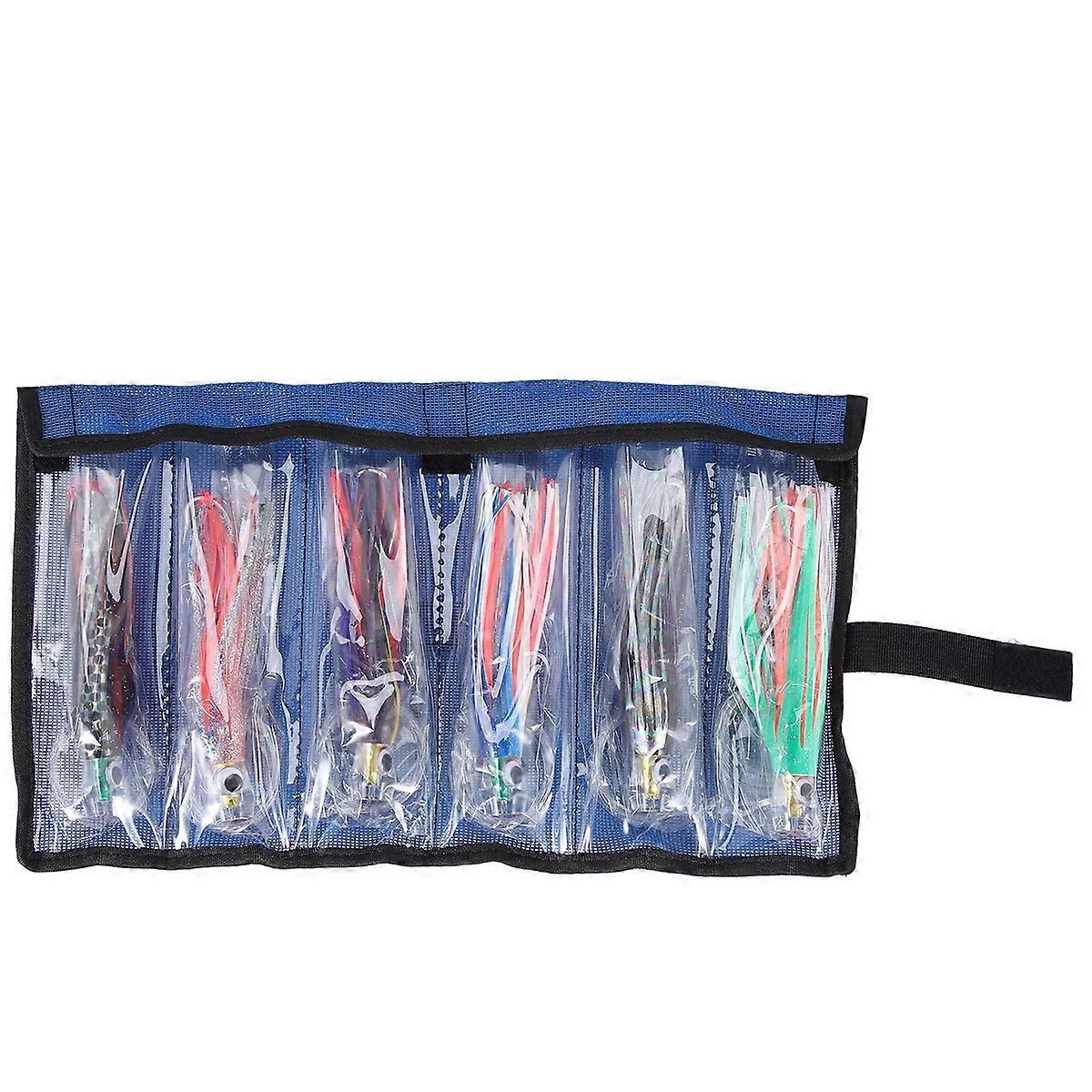 1 Set of 6Pcs 6.5 Inch Trolling Skirt Lures Tuna Game Octopus