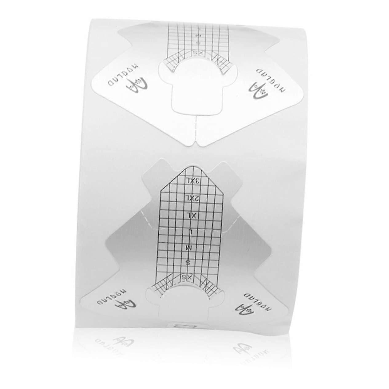 Compact Nail Extension Guide Stickers 1 Roll Fish Shaped Forms for Nail Art DIY Salon Use Beginner Nail Tools