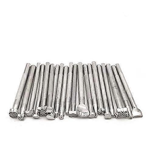 Leather Working Saddle Making Tools 20 Pcs Set - Leather Craft Stamp Kits, Saddle Stamps, Tools For Leathercraft
