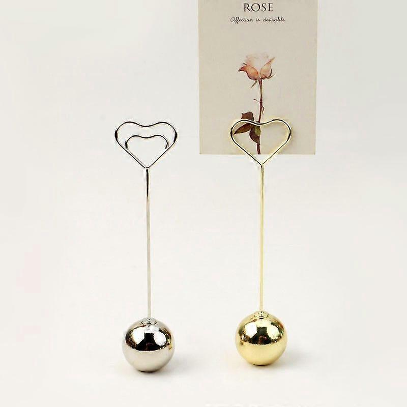 Metal Base Photo Clip Desktop Memo Holder Detachable Creative Place Card HolderHeart Display Clip for Wedding Table Number Office Notes