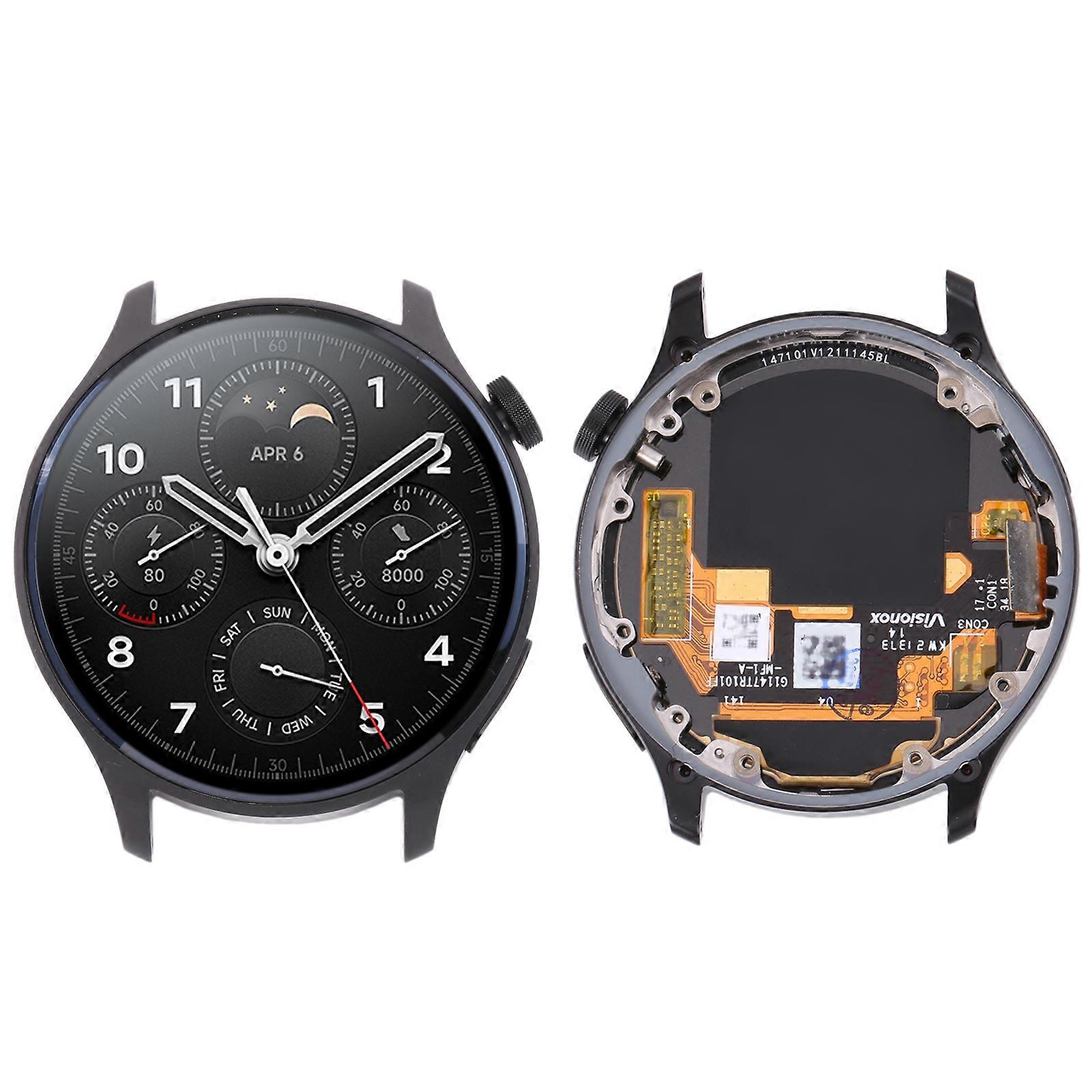 Xiaomi Watch S1 Proデジタイザー用互換性のあるLCDスクリーンフレーム付きフルアセンブリ