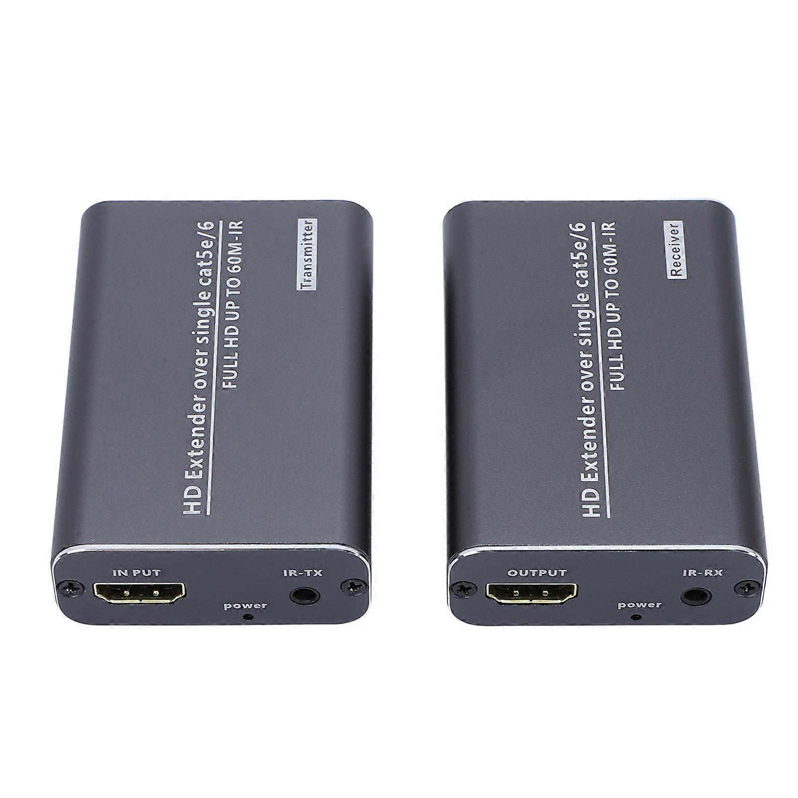 HD Multimedia Interface Extender Kit Infrared 60M HD Multimedia Sound Video Transmitter for Home Theater EU Plug