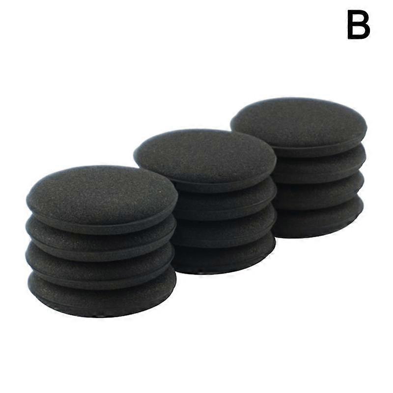 Black 12pcs(B)$Car supplies car wash sponge tool edge waxing sponge compressed round waxing sponge 12 pieces per pack