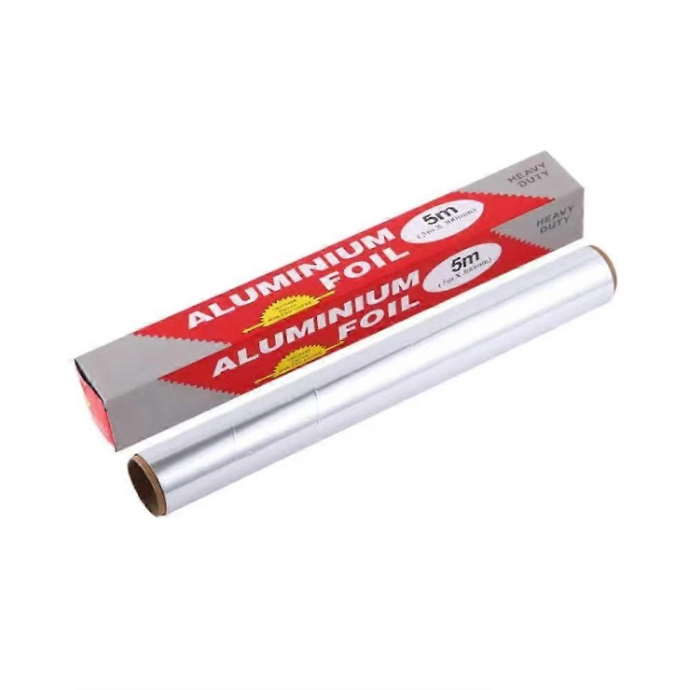 5m*30cm Tin Foil Paper Food Pack Cook Baking BBQ Grill Silver Baking Tinfoil Paper Sheet Roll Barbecue Cooking