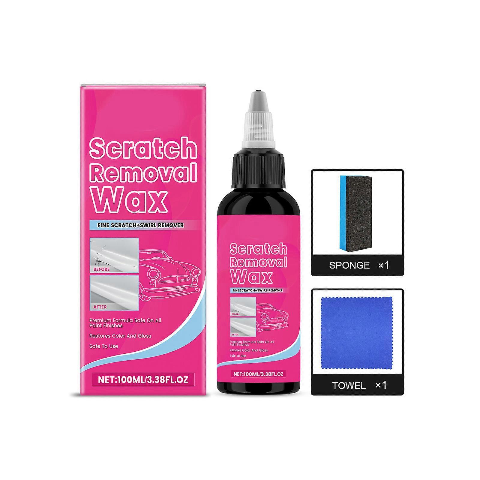 Scratch Remover for Vehicles, Upgraded Car Scratch Remover Kit with Wipe Sponge Car Paint Polishing Wax