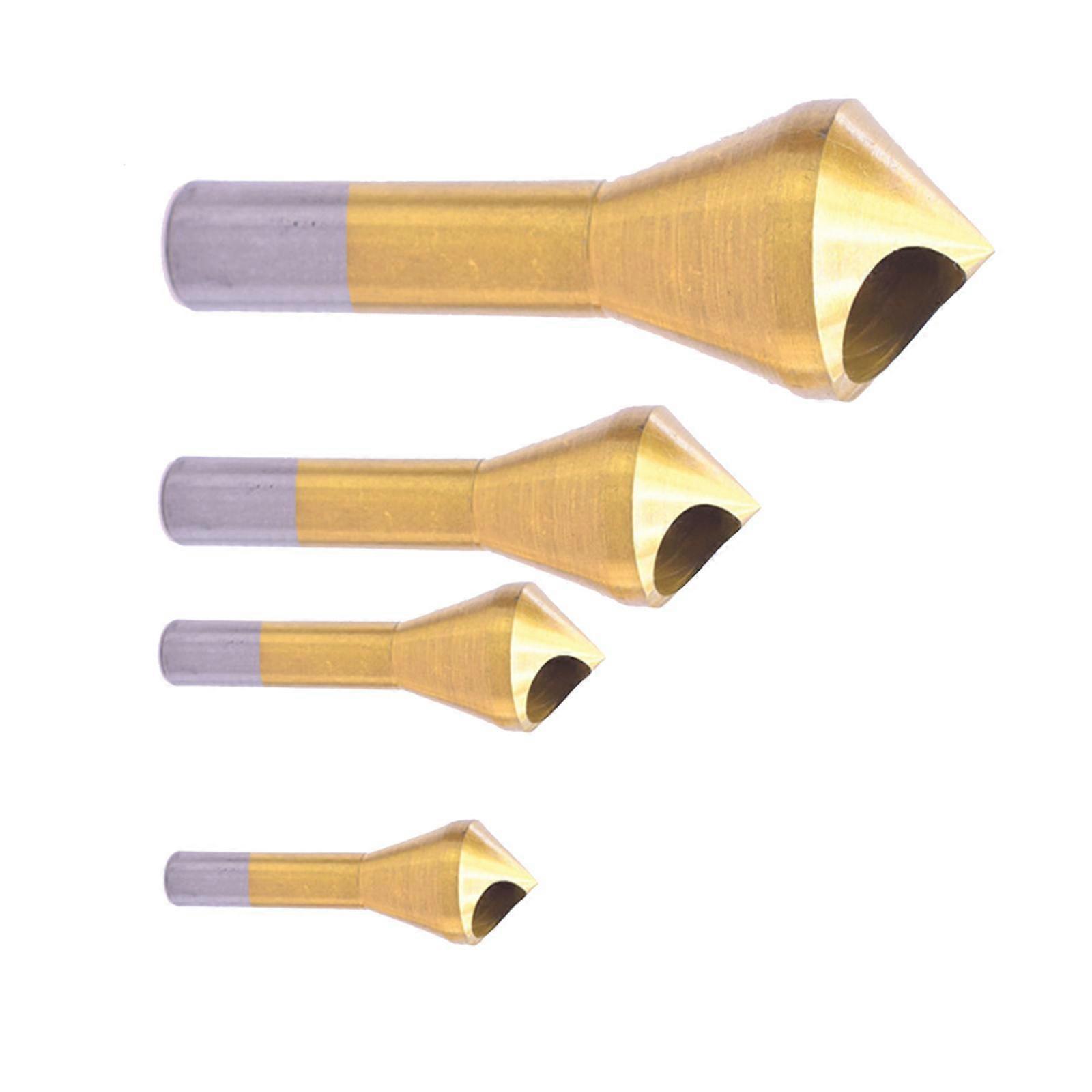 4 Piece Chamfering Drill Bit Titanium Coated Building Engineering
