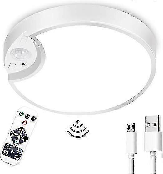 Rechargeable Motion Sensor Light 7.5" 400lm Wireless Ceiling Light 4000mAh Battery