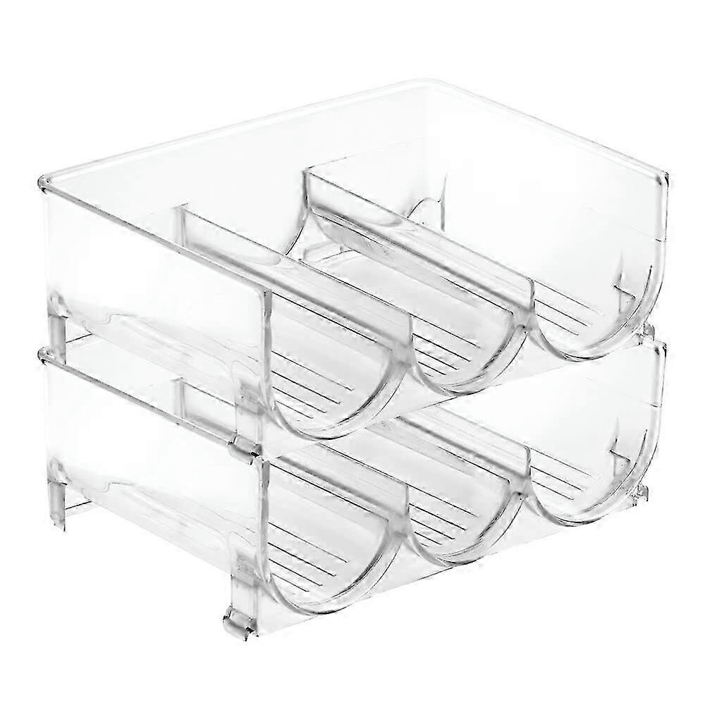 2-Pack Stackable Bottle Racks - Water & Wine Storage Organizer