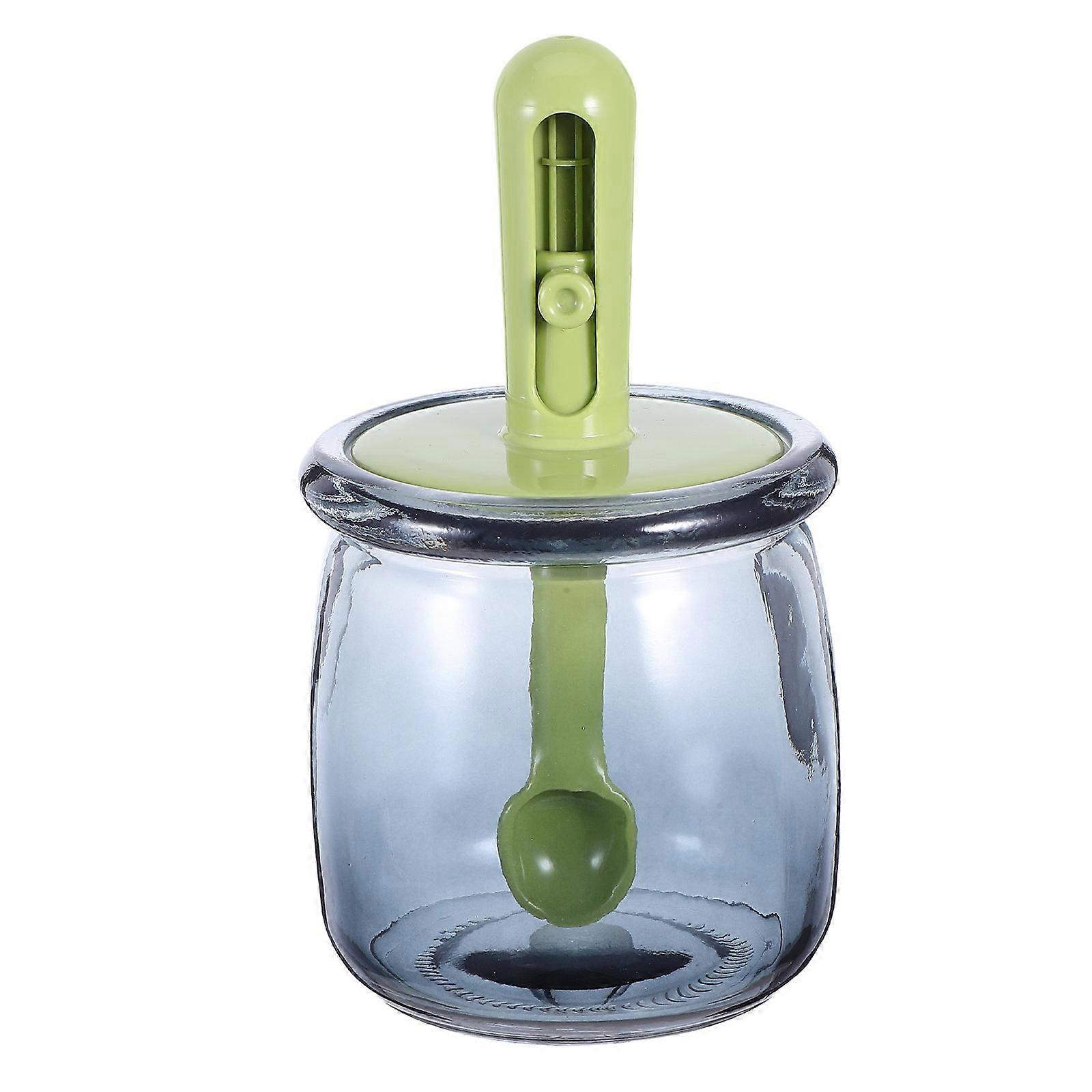 Airtight Glass Jars Multifunctional Retractable Spice Jar With Spoon Condiment Box For Kitchen Use Clear Seasoning Storage 1Pack
