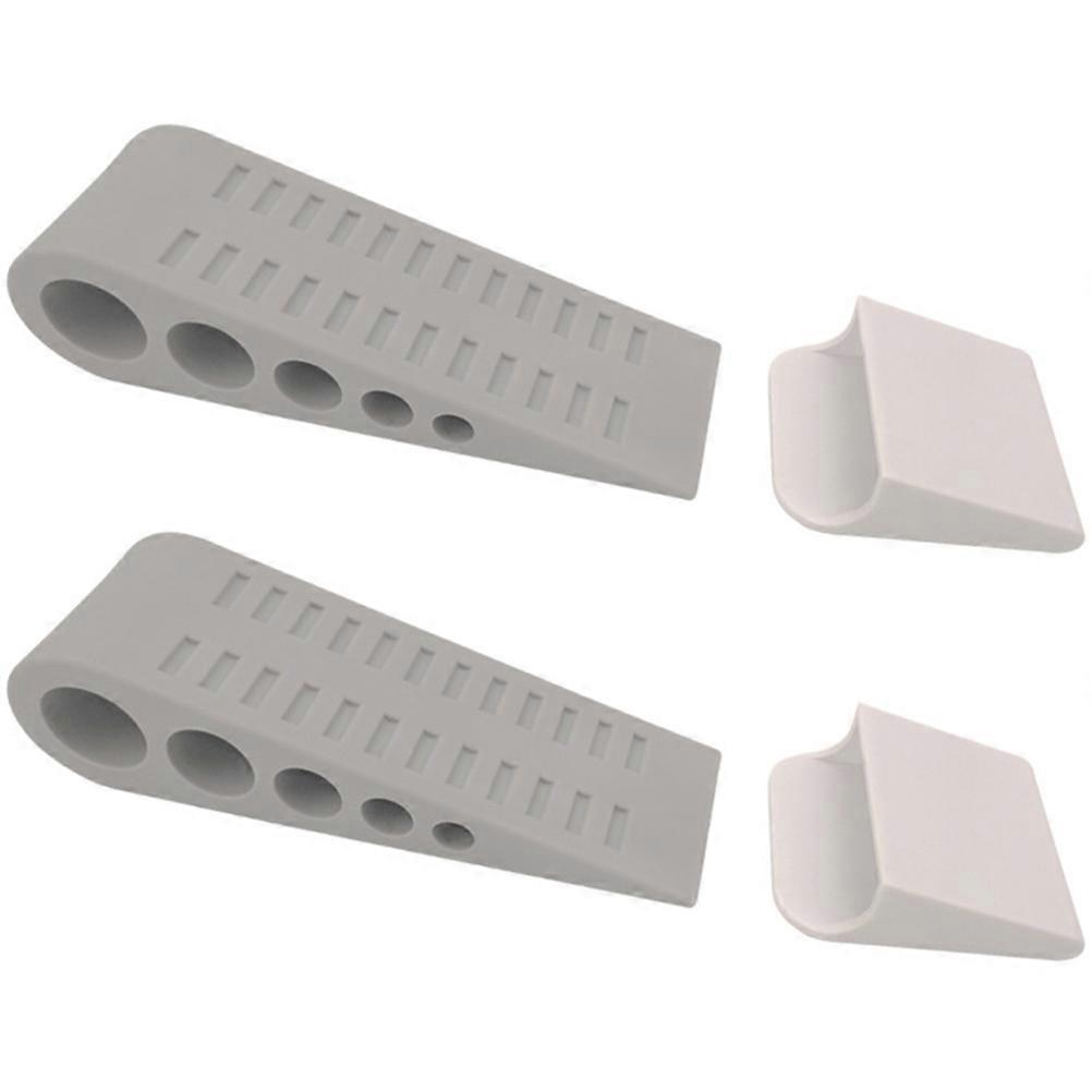 Floor Protection Door Stopper Wedge for Garage Prevent Door from Closing Automatically 12 4X4CM 2Pcs