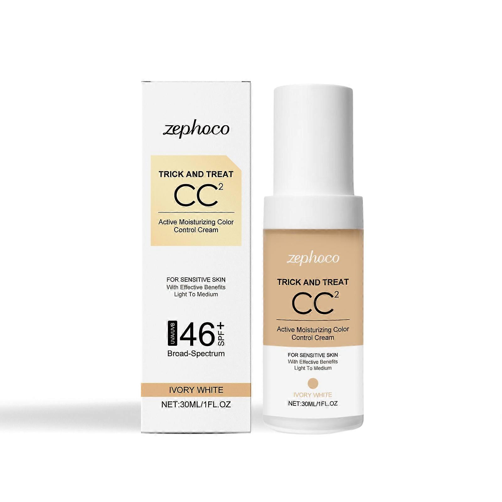Non-Sticky  Moisturizing And Brightening Skin Matte And Clear 1pcs zephoco Moisturizing Concealer Liquid Foundation Series Light