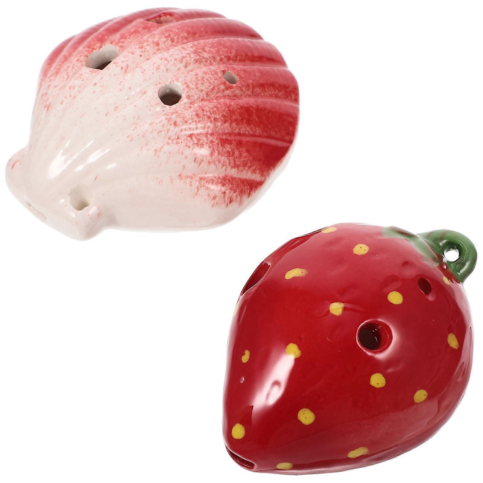 2pcs Beginner Ocarina Cartoon Shape Wind Instrument for Learning, Ideal for Travelers and Music Lovers