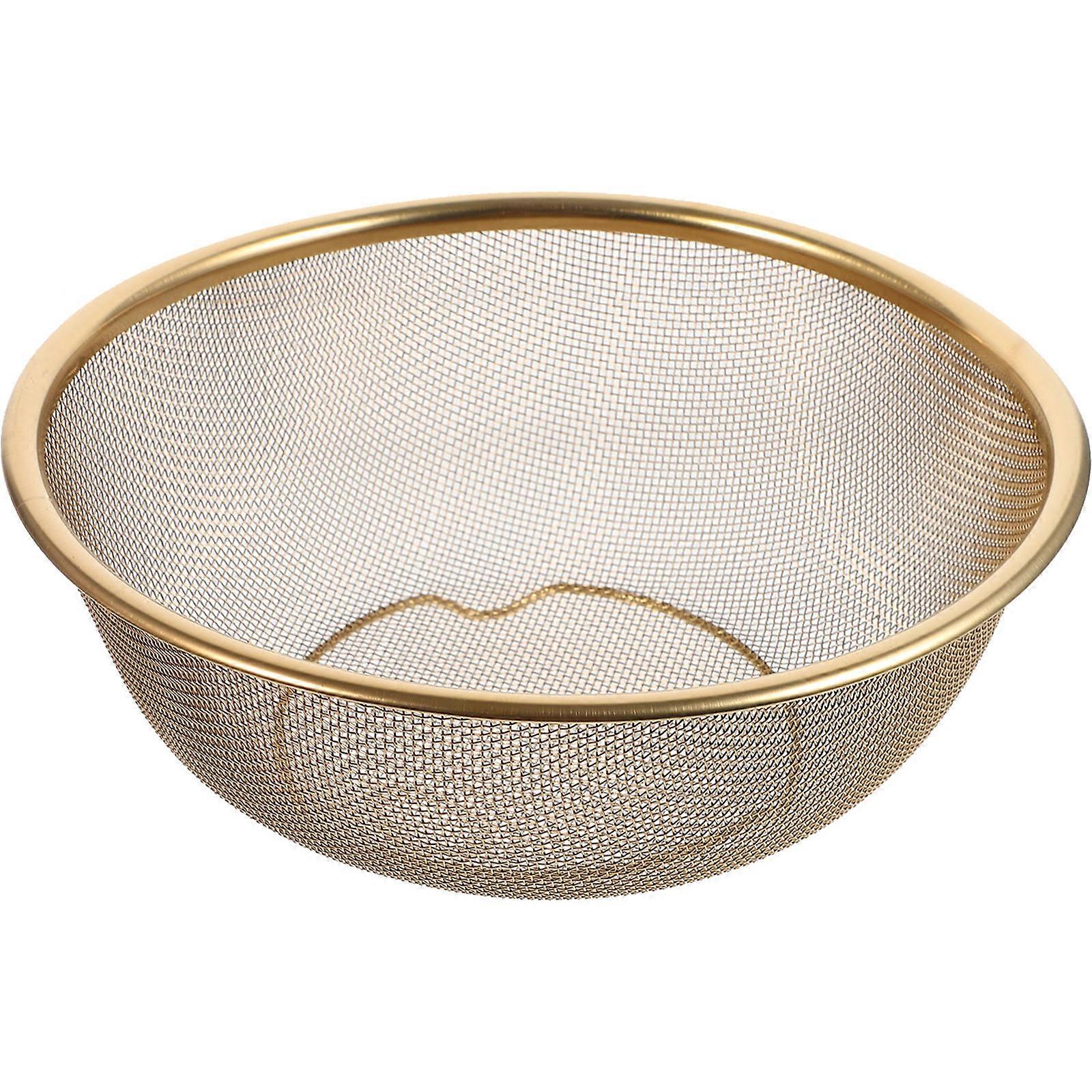 Colander Strainer Stainless Steel Mesh Colander Drainage Indoor Kitchen 1Set