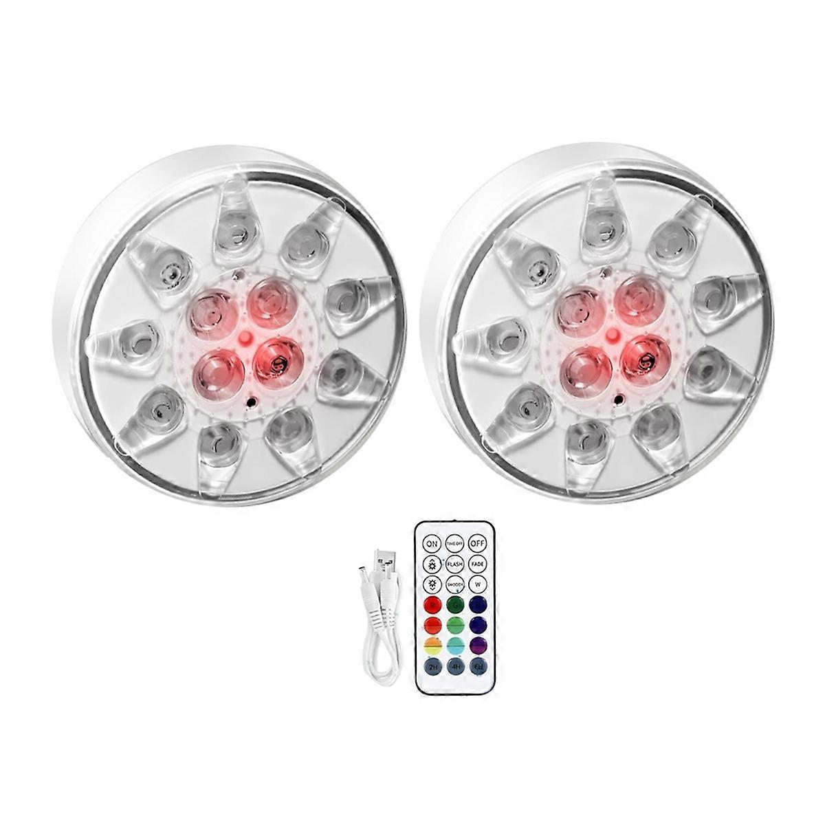 Rechargeable Submersible LED Pool Lights with Remote,Waterproof Floating Pond Light,Underwater Ligh