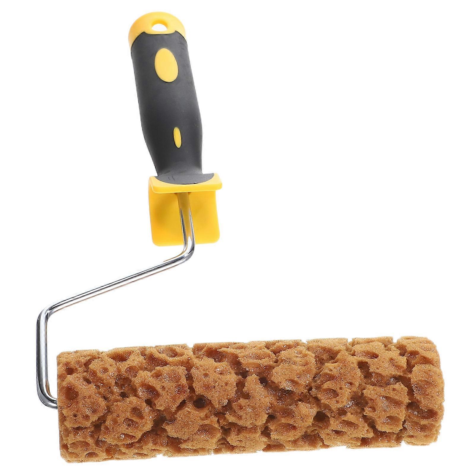 Sponge Paint Roller Reusable Textured Decorative Pattern Brush for DIY Art Projects Soft Artificial Sponge Design Easy Cleaning Versatile Home