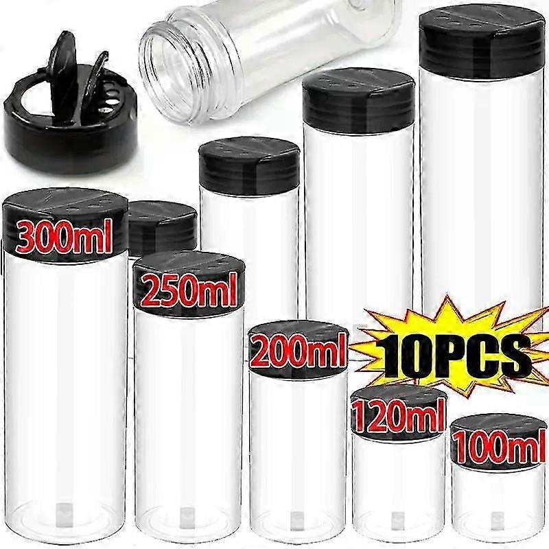 Transparent Seasoning Jars with Shaker Lids Salt Pepper Shaker Bottles Spices Condiment Storage Boxes Powder Storage Container