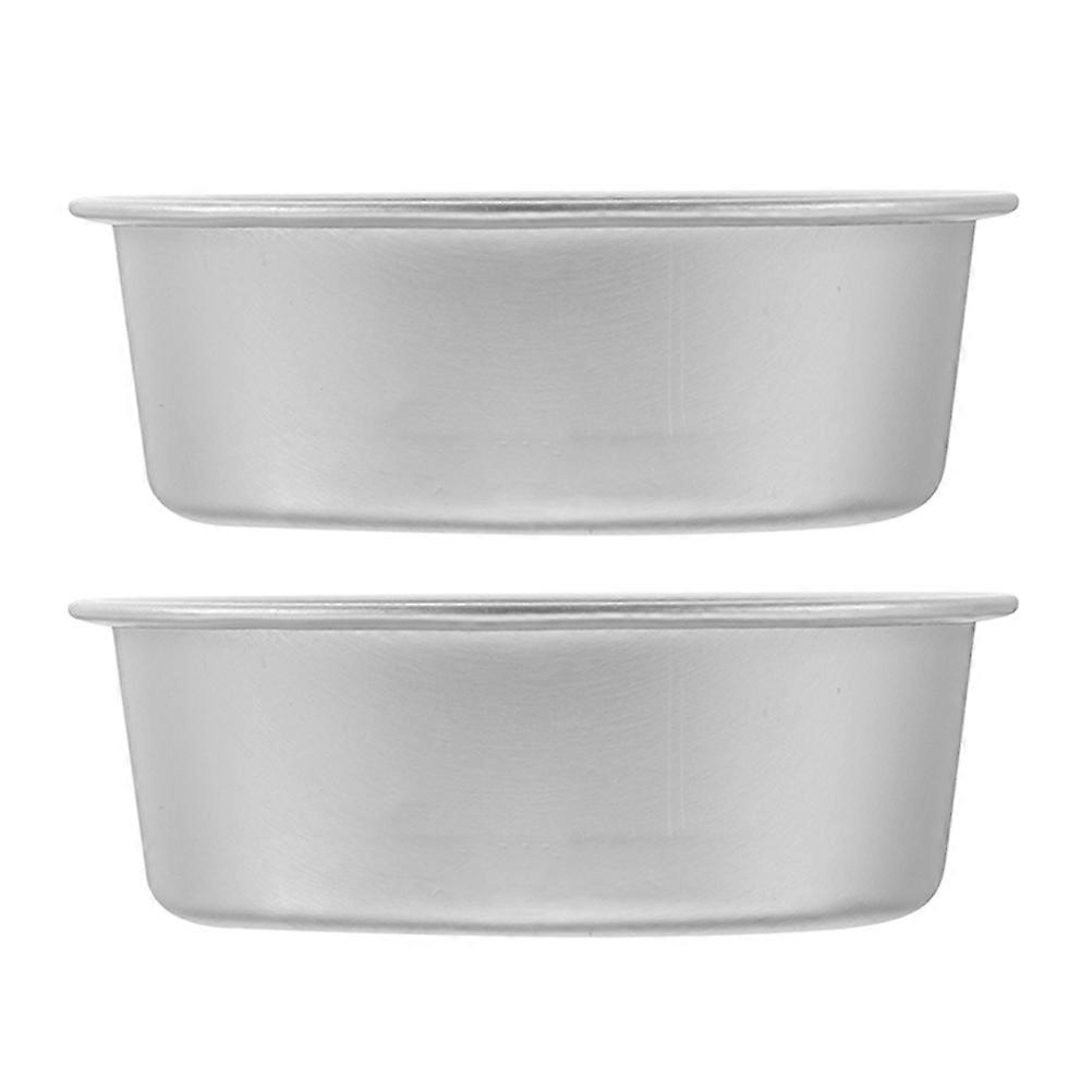 Bäckereibedarf Ovale Kuchenform für Hochzeit, Geburtstag, Party, Backform, Silber, 10,70 x 8,30 x 3,40 cm, antihaftbeschichtet, 2 Stück