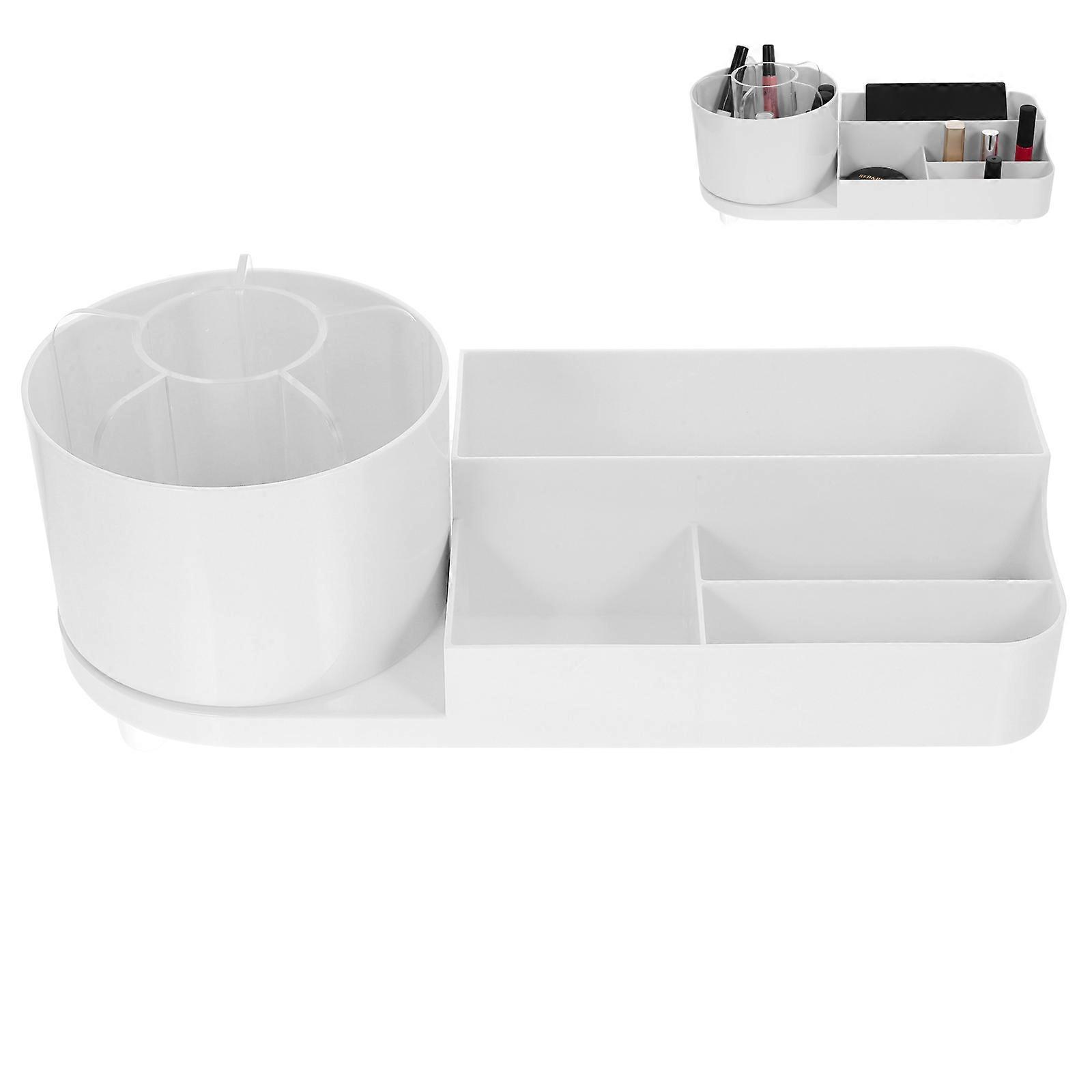 Cosmetics Storage Box Large Capacity Makeup Organizer Rotating Cosmetics Display Case For Daily 35.00X15.00X14.50CM Storage 1Pack