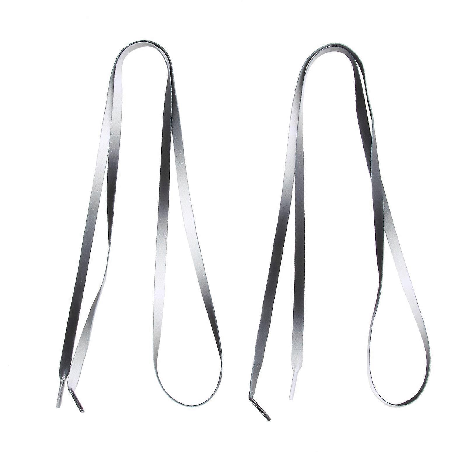Flat Colored Shoelaces Universal Elasticity Black Gradient Pattern Flat Shoelaces For Boots 120x0.8cm 1 Pair