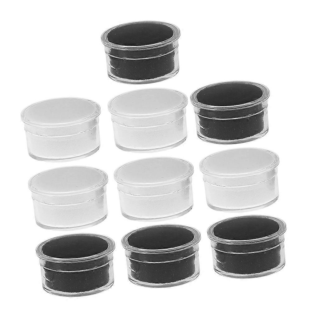 Gems Storage Container Plastic Box For Organization On Shelf Or Desktop Black Color 10Pcs