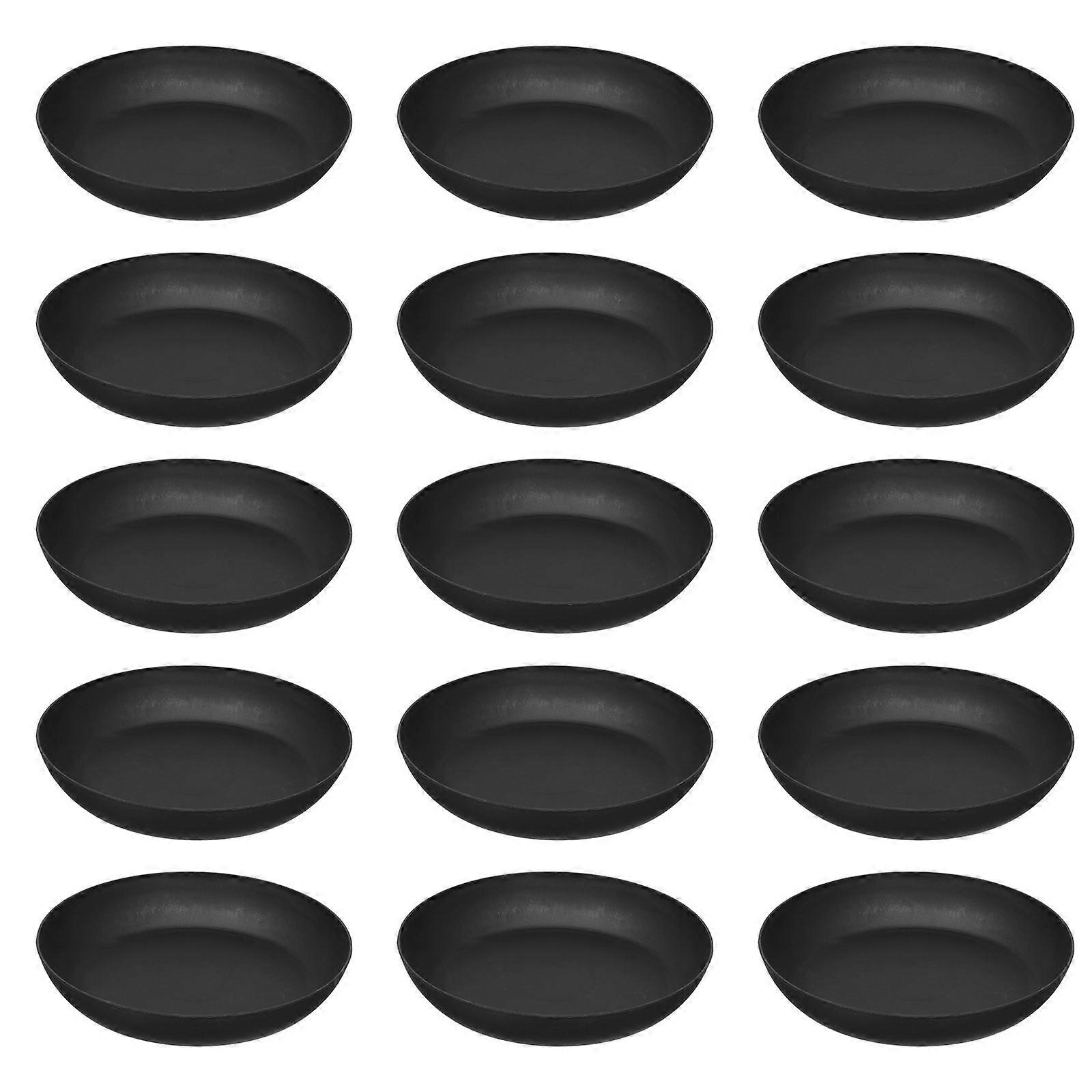 Black Plastic Plant Pot Trays with Round Base for Home Use Includes 25pcs Total