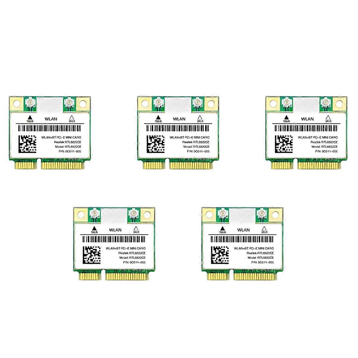 5X RTL8822CE 1200Mbps 2.4G/5Ghz 802.11AC WiFi Card Network Mini PCIe Bluetooth 5.0 Support Laptop/PC
