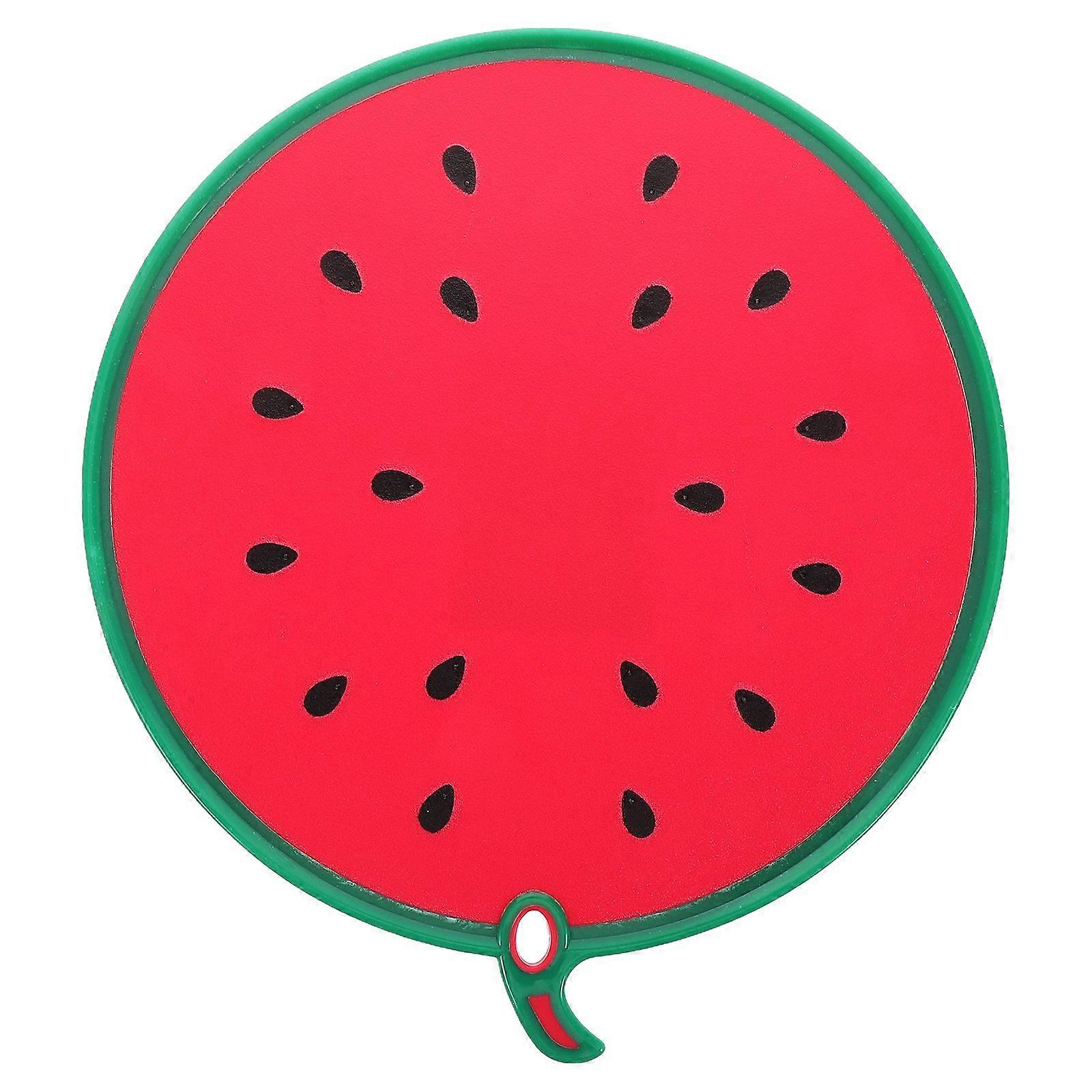 Watermelon Shaped Cutting Board Multi-Purpose Chopping Board Serving Platter for Fruits Vegetables and Baby Food with Juice Groove and Non-Slip Handle