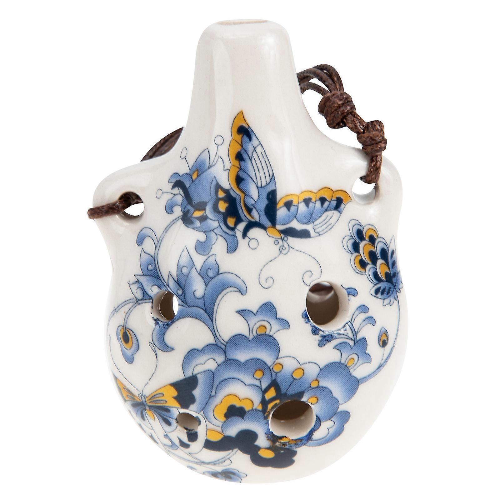 Mały instrument Ocarina Ceramiczny 6-otworowy alt dla początkujących w wielu kolorach 1 zestaw