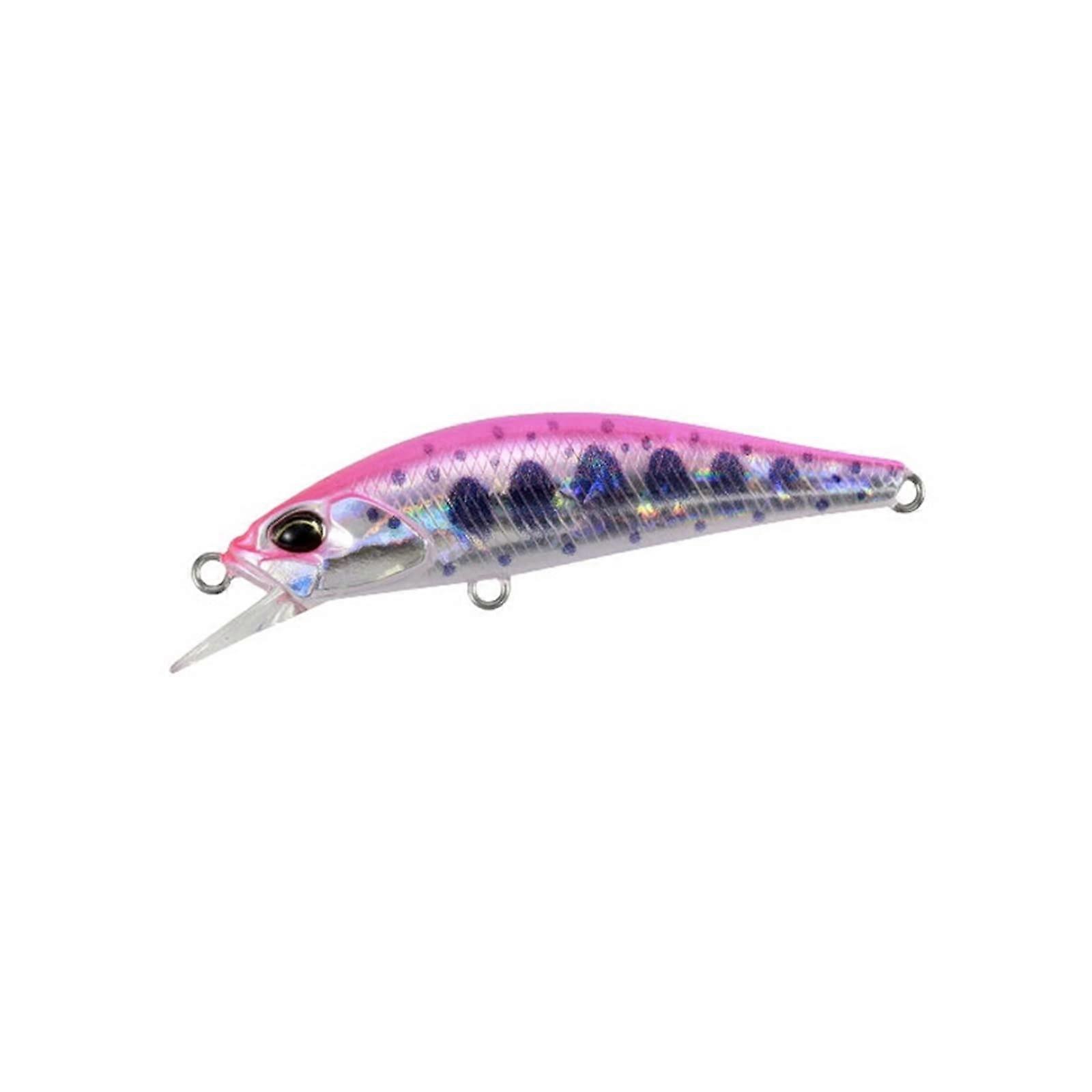 50mm Mini Minnow Lure 2-Pack, 4g Hard Plastic Fishing Wobbler with 3D Design and Sharp Hooks, Color C