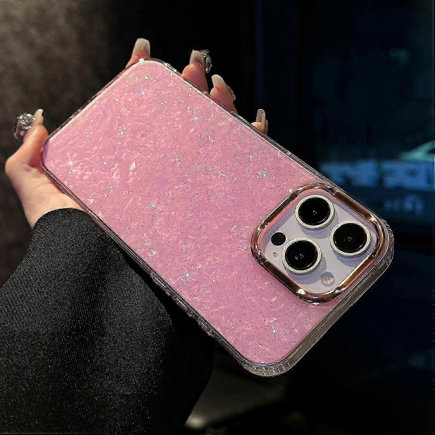 Suitable for iPhone 16 Pro Max Case IMD Shell Pattern PC+TPU Phone Cover