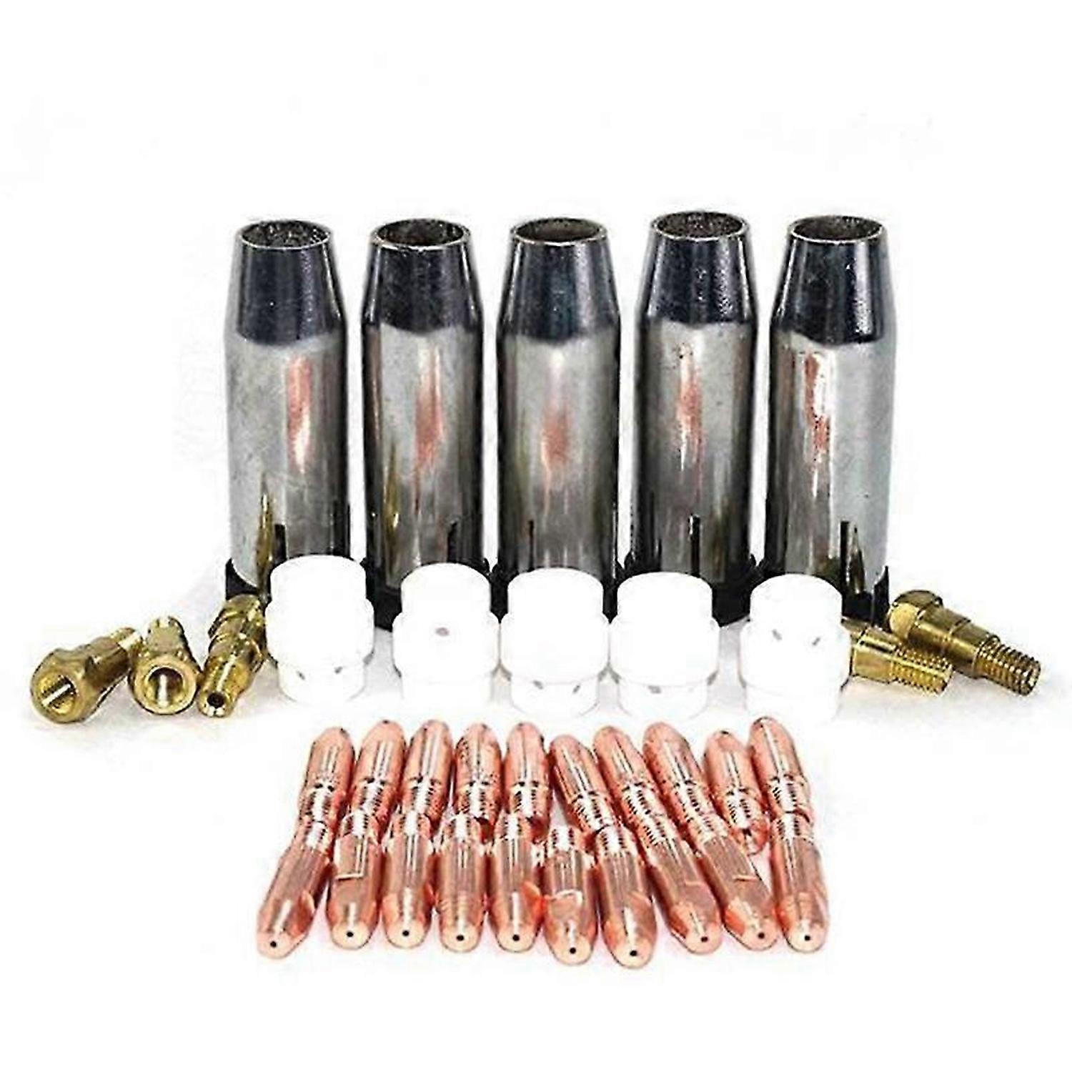 35Pcs 24KD Welding Torch Consumable 1.0mm MIG Torch Gas Nozzle Tip Holder Gas Diffuser for MIG MAG W