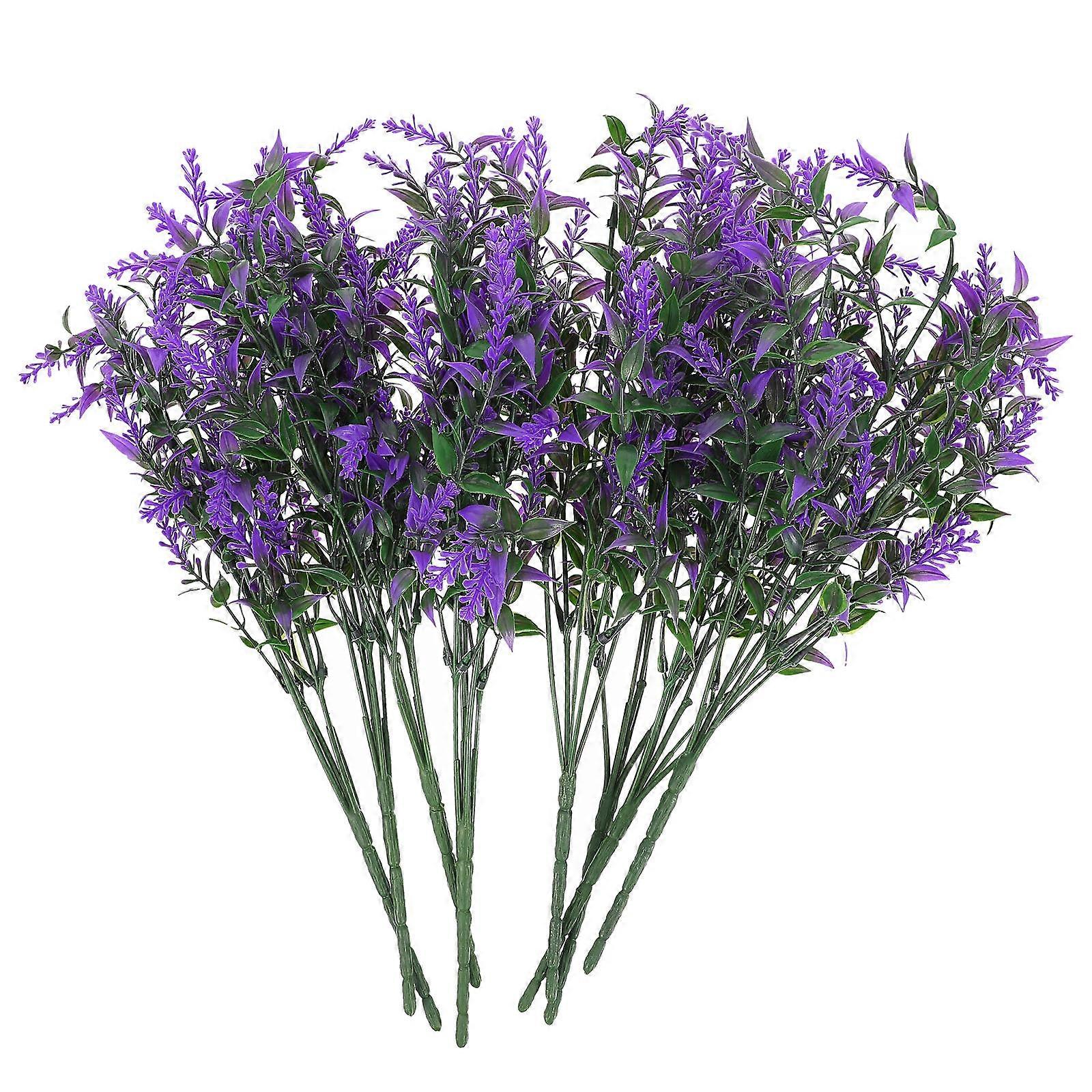 8Pcs Simulation Lavenders Artificial Flowers Fake Flowers Flower Arrangement Supplies