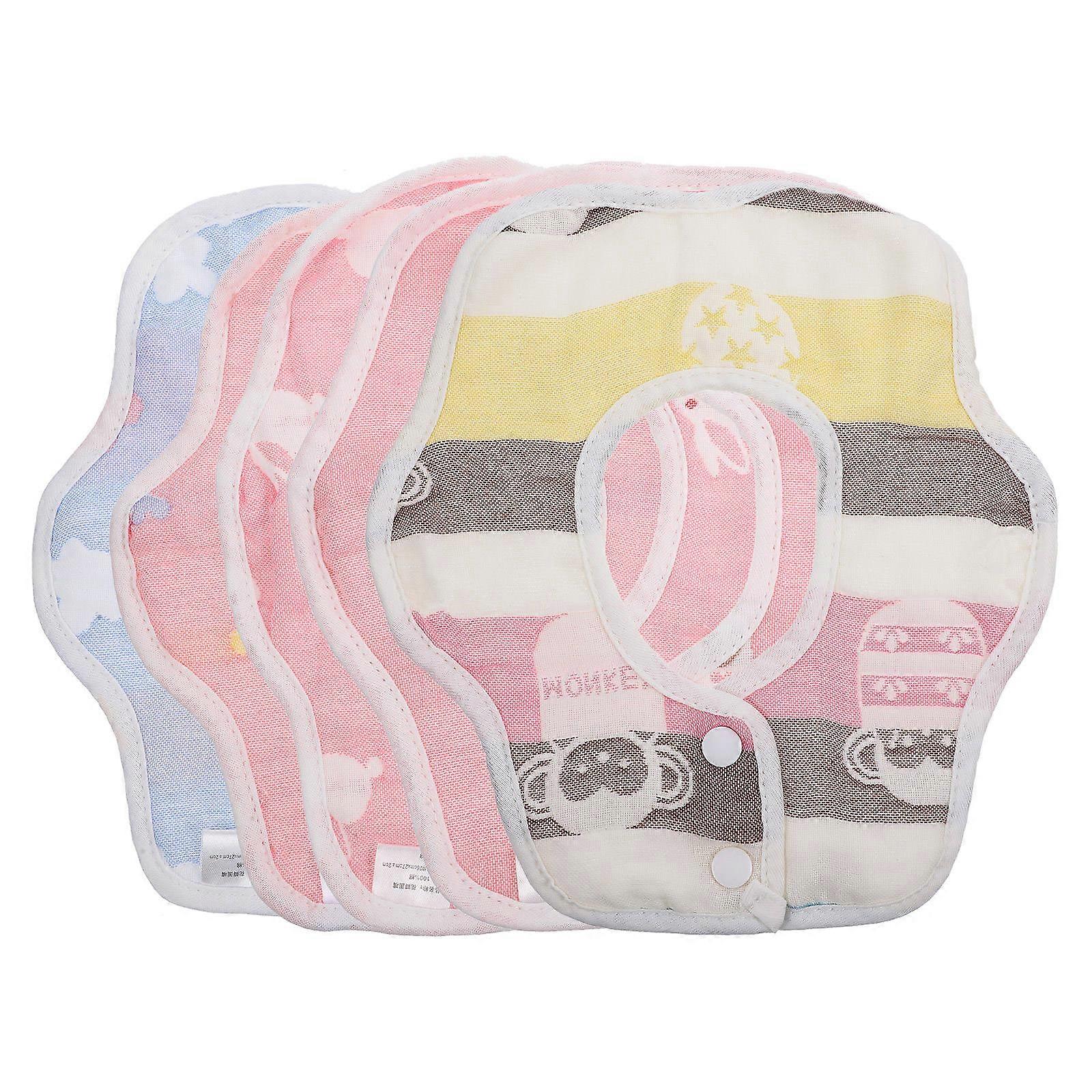 Adorable Cartoon Print Baby Saliva Towels Bib Made of Soft Cotton for Home Use Assorted Color